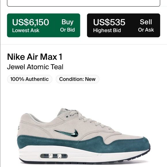 Air Max 1 Jewel Atomic Teal - Picture 3 of 6